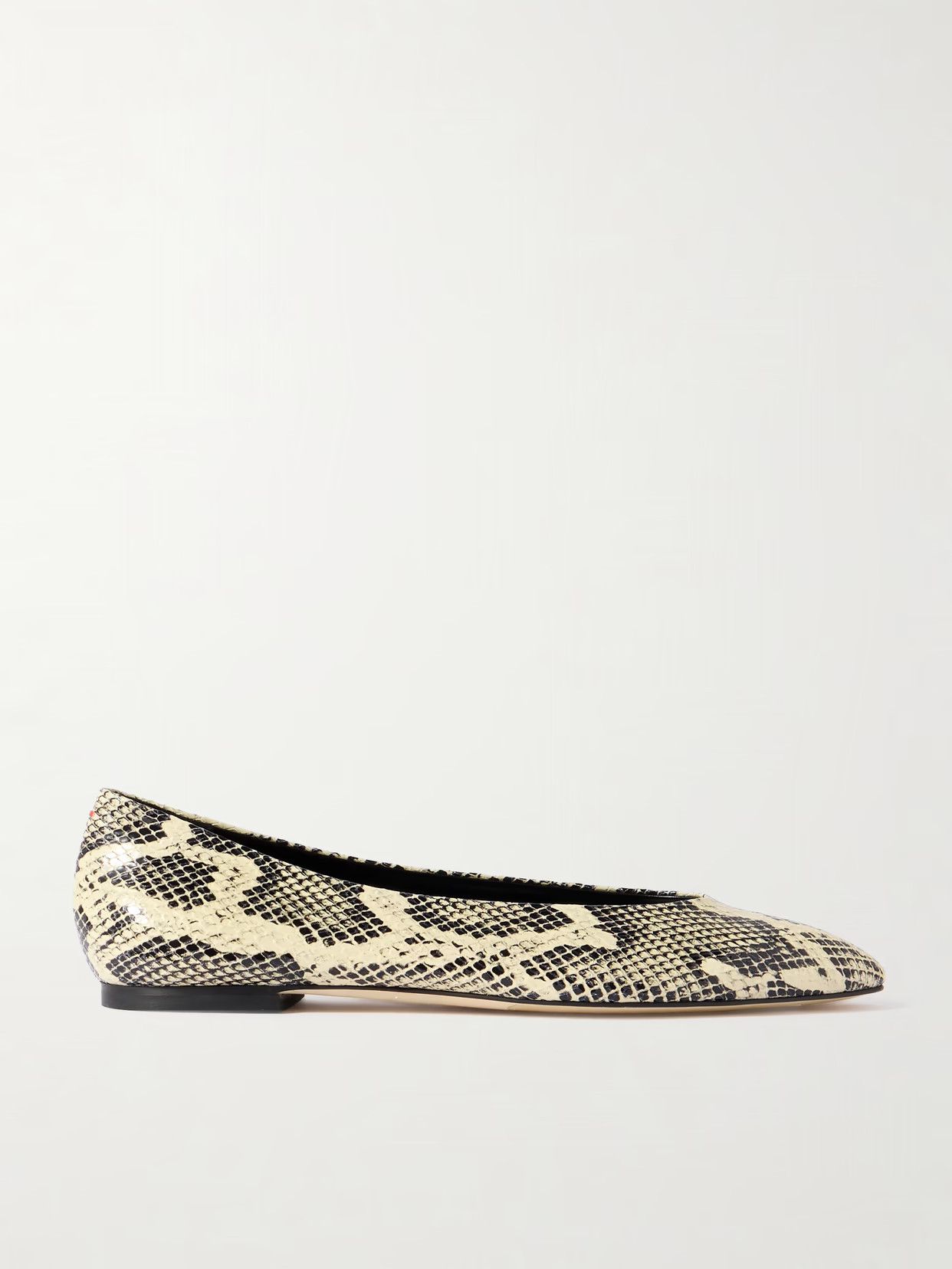 Aeyde - Ellie Snake-effect Leather Ballet Flats - Snake print | NET-A-PORTER (UK & EU)