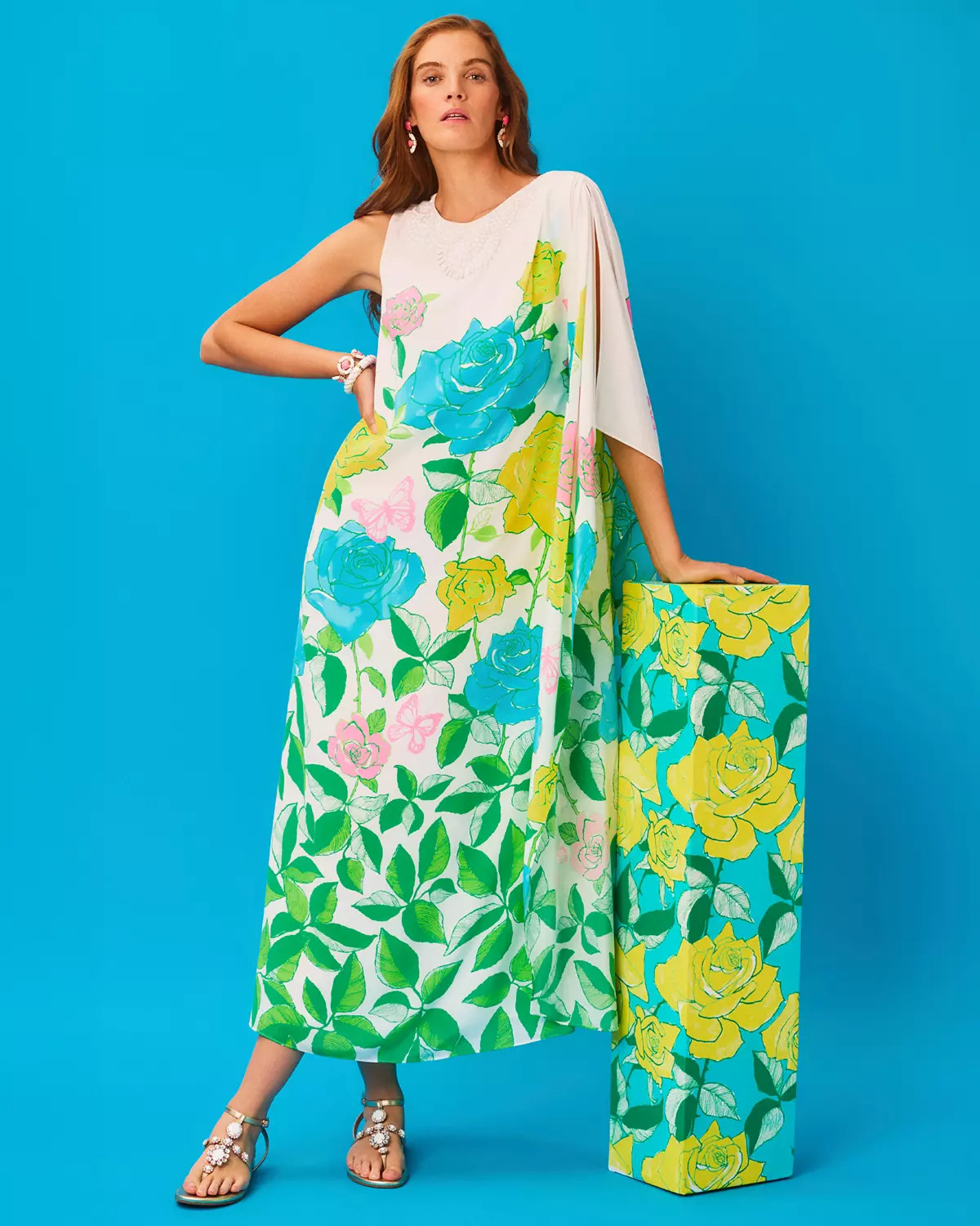 Jaida Silk Maxi Caftan | Lilly Pulitzer