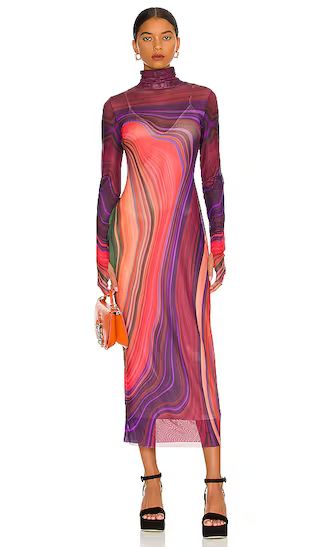 Shailene Dress in Abstract Rouge Wave | Revolve Clothing (Global)