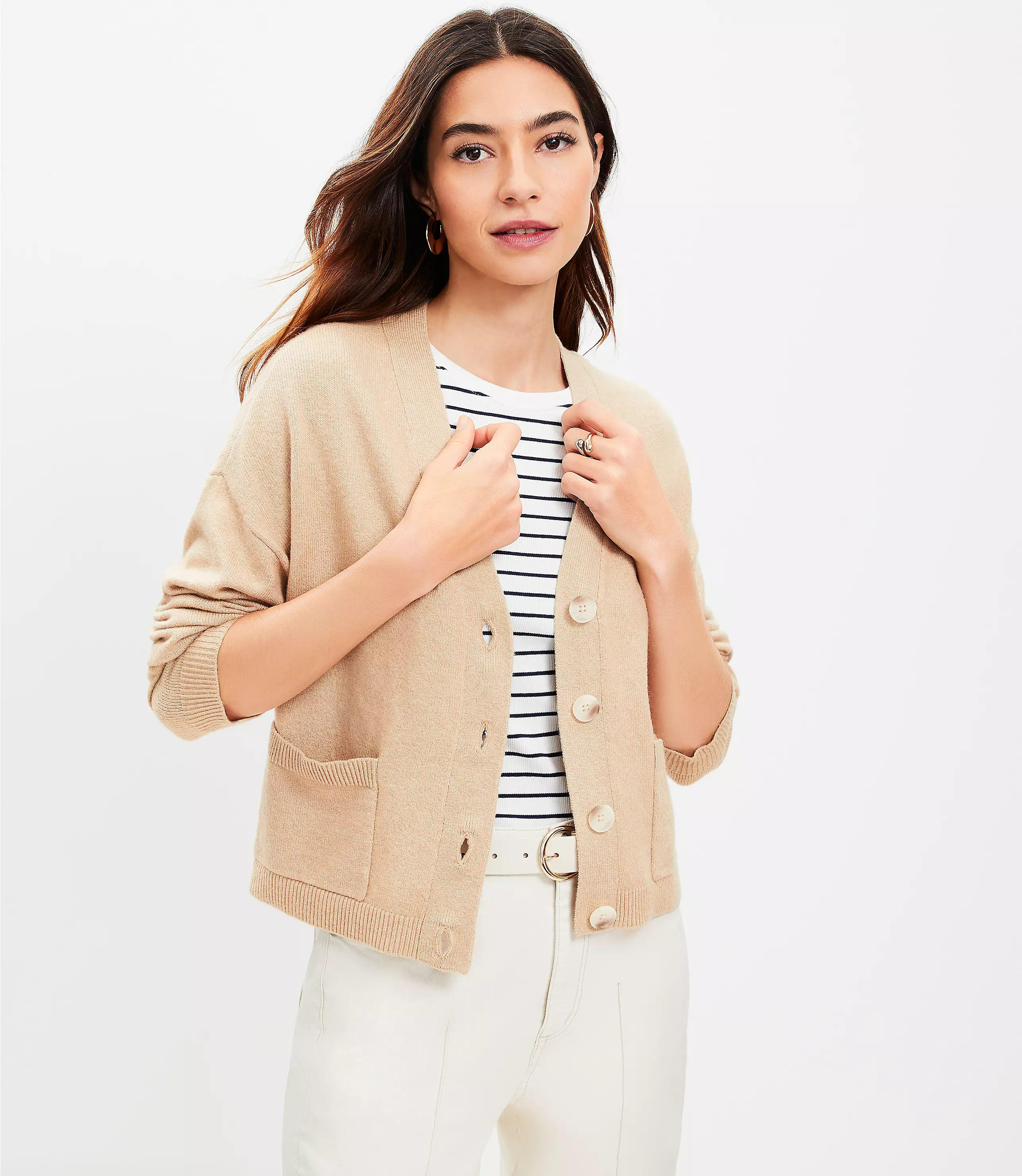 Modern V-Neck Pocket Cardigan | LOFT