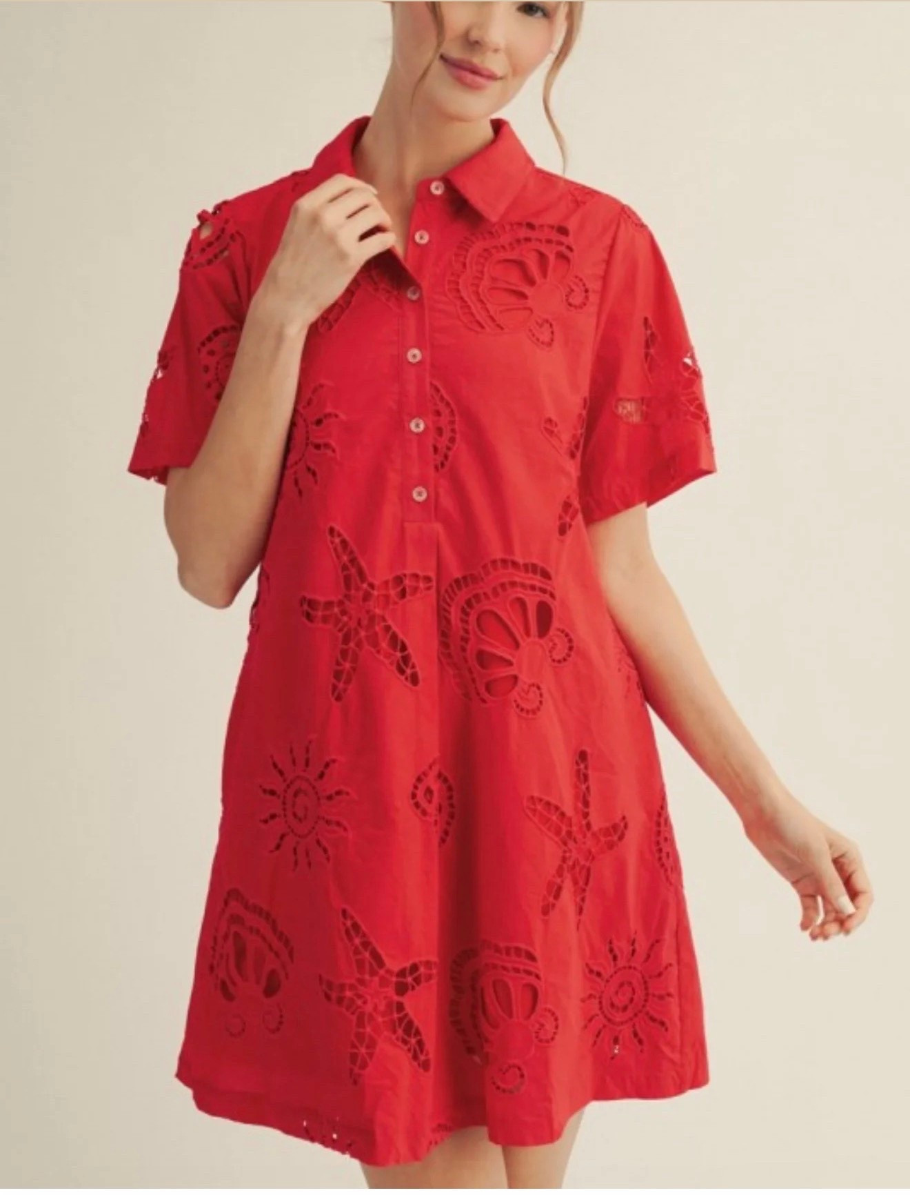 Red Starfish Eyelet Summer Dress ❤️⭐️


Such a fun coastal statement dress for summer! This vibrant red mini features playful starfish and seaside-inspired eyelet detailing with a classic collared neckline and easy breezy silhouette. Lightweight and effortless, it’s perfect for beach vacations, summer dinners, coastal getaways, or festive holiday weekends. A bright, cheerful piece that instantly makes a statement. ☀️🌊

red summer dress, coastal eyelet dress, starfish print dress, beach vacation outfit, summer mini dress, nautical summer style, coastal chic outfit, vacation dinner dress, seaside summer fashion, patriotic summer outfit ❤️

#LTKWorkwear #LTKootd #LTKOver40