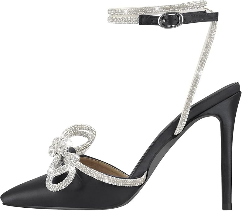 richealnini Women's Lace Up Ankle Strap Buckle Stilettos Sandals | Amazon (US)