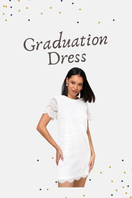 Graduation dress. White dress. Lace dress. Bridal dress.

#LTKWedding #LTKFindsUnder50 #LTKSeasonal