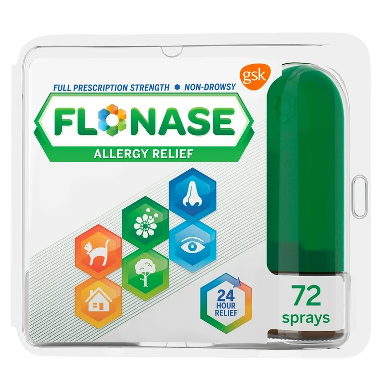 Flonase 24 Hour Non-Drowsy Decongestant Allergy Relief Medicine Nasal Spray, 72 Sprays - Walmart.... | Walmart (US)