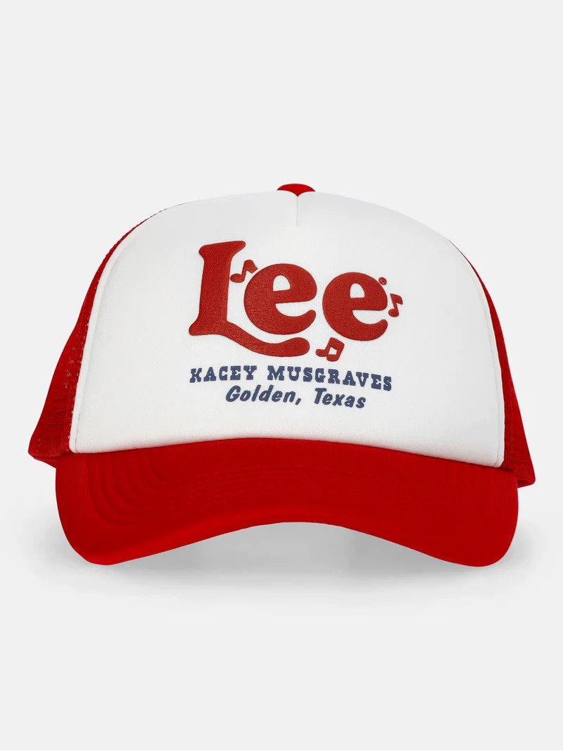 Kacey Lee Women's Trucker Hat, Red Puff Print | Walmart (US)