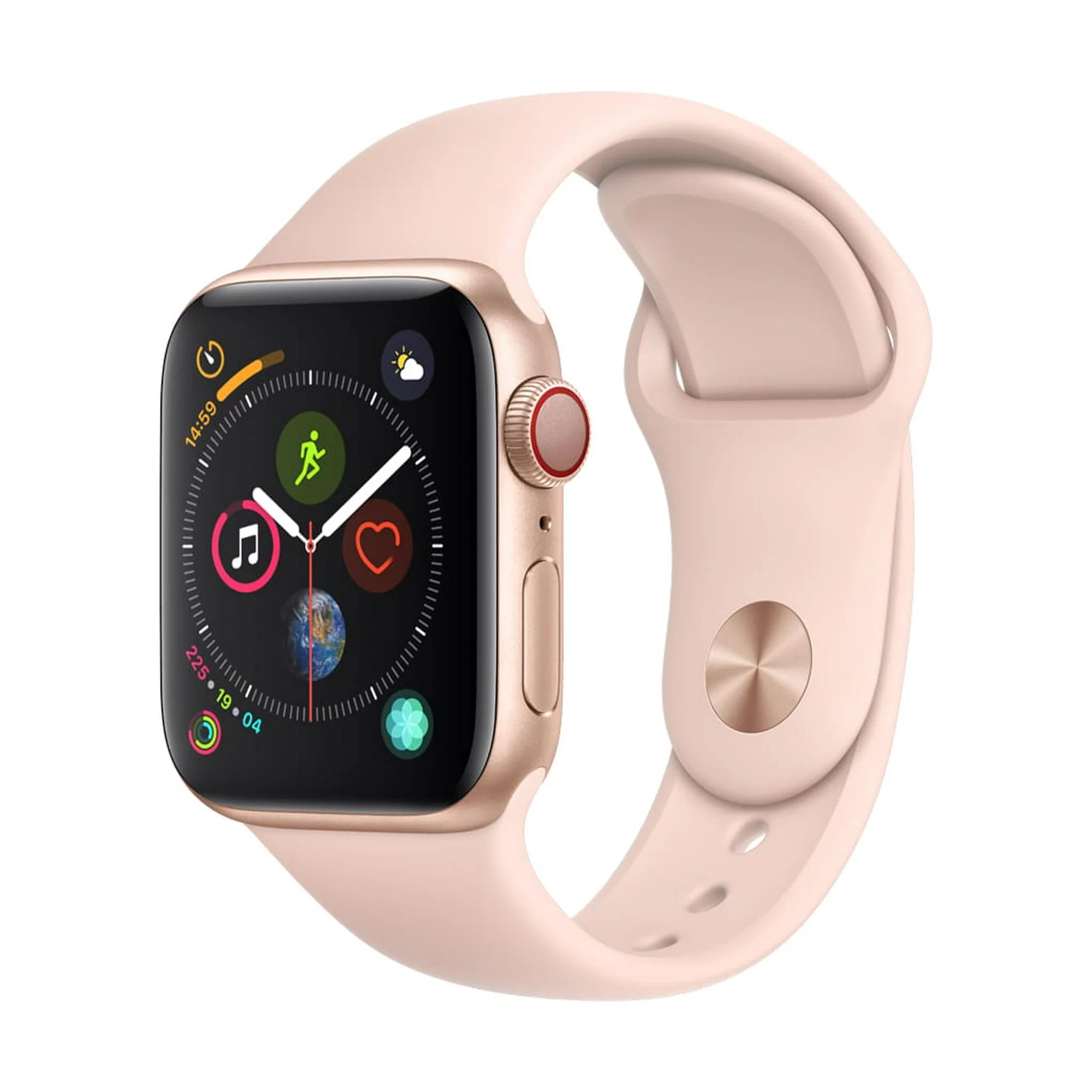 Apple Watch Series 4 (GPS + Cellular) (Renewed) (Pink Sport, 40mm) | Walmart (US)