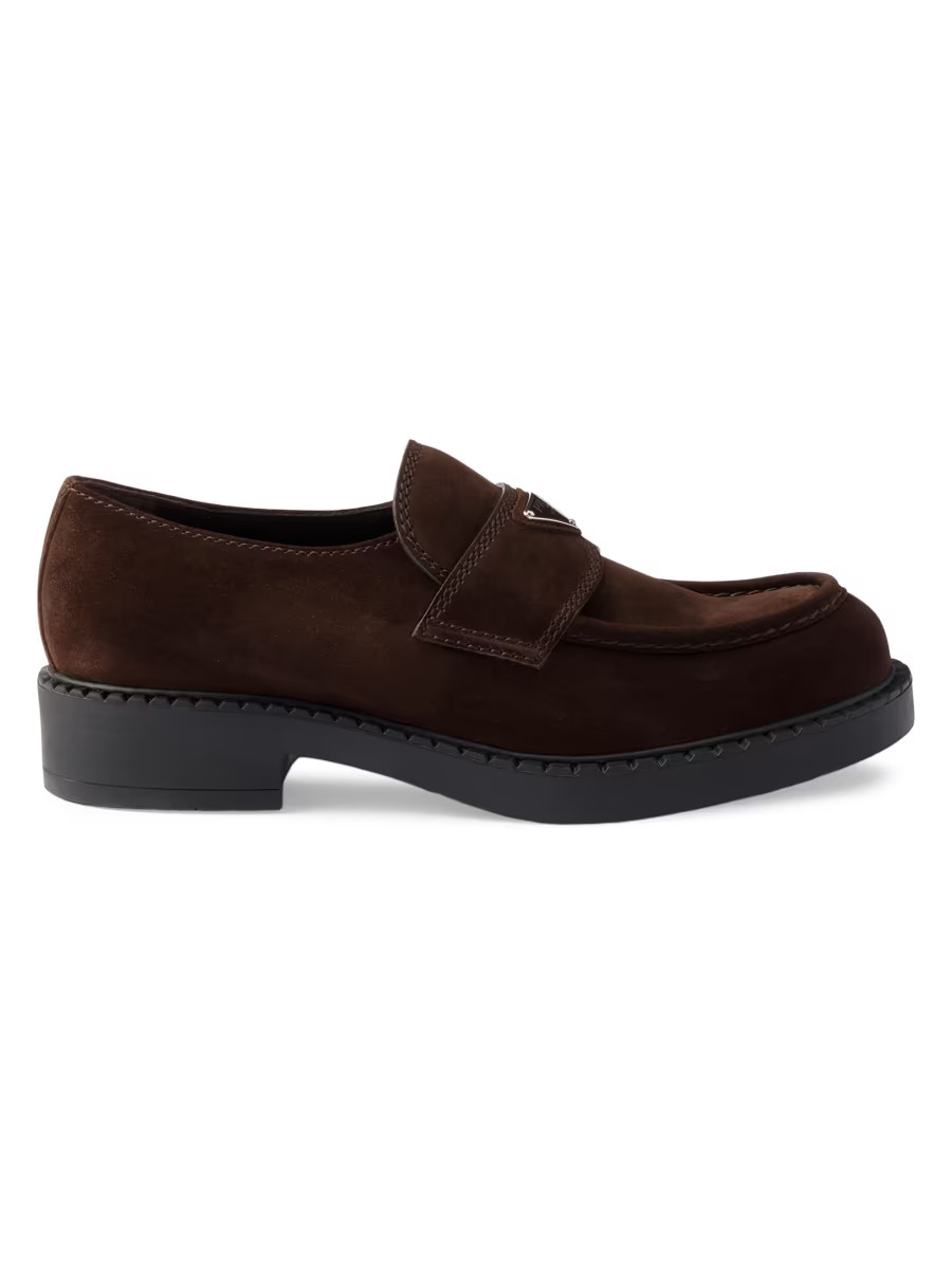 Chocolate Suede Loafers | Saks Fifth Avenue