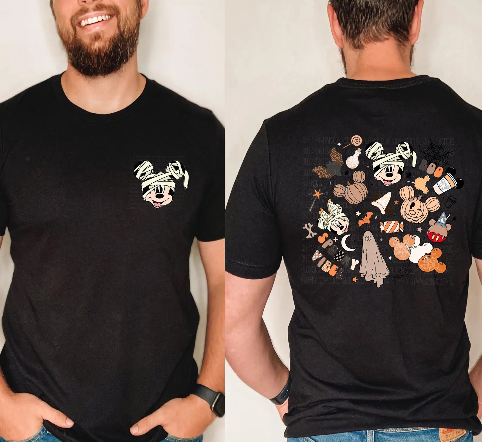 Mickey and Friends Dad Pumpkin Disney Halloween Shirt, Daddy Grandpa Not so Scary Party 2025, WDW... | Etsy (US)