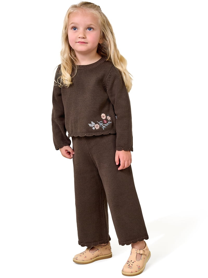 Modern Moments by Gerber Toddler Girl Novelty Embroidered Outfit Set, Sizes 12 Months - 5T | Walmart (US)