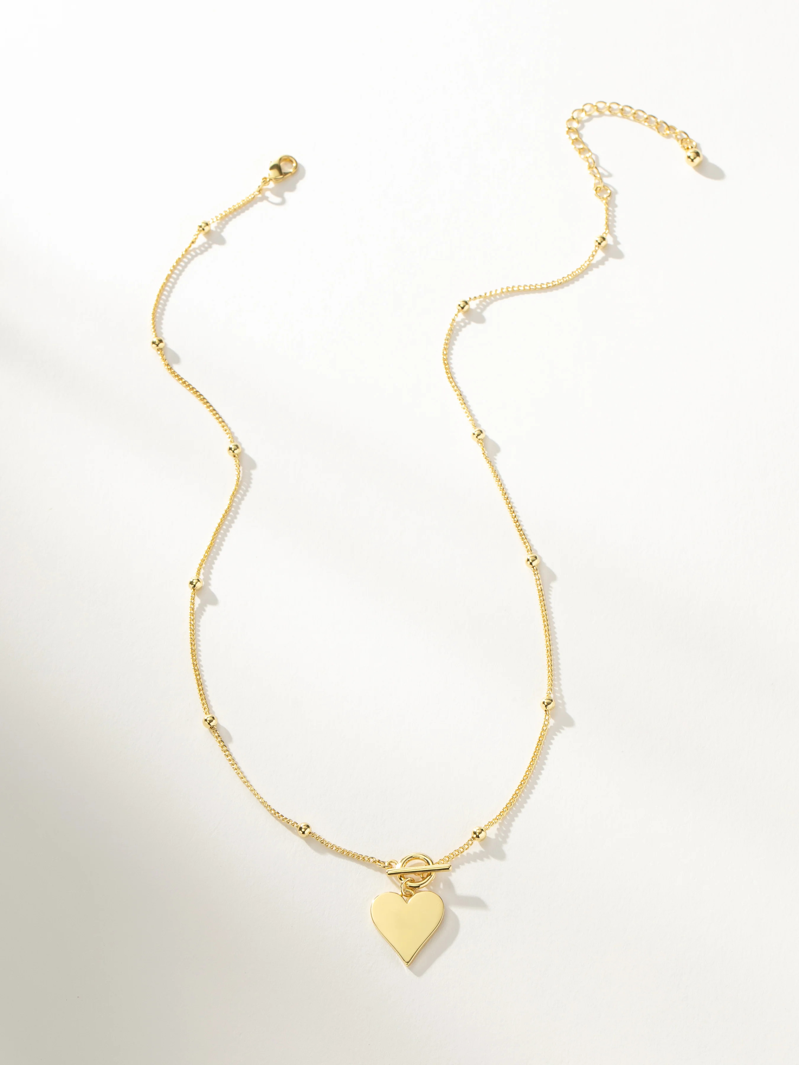 Gold Touch of Love Dainty Chain and Heart Necklace | Uncommon James | Uncommon James