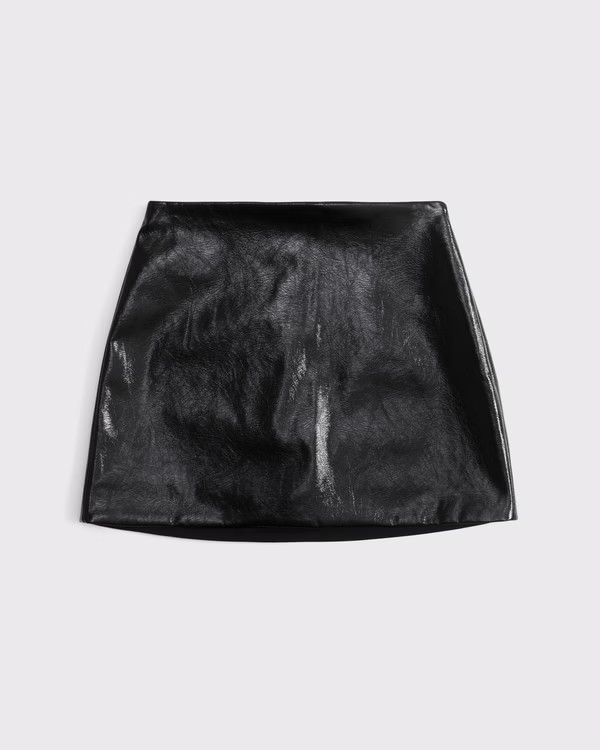 The A&F Scarlett Vegan Leather Mini Skort | Abercrombie & Fitch (US)