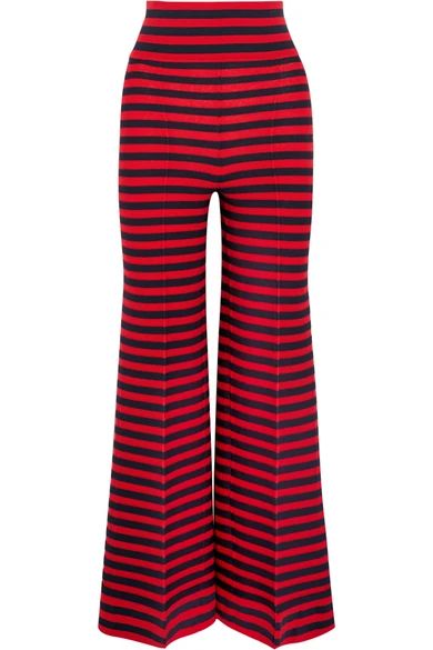 Striped knitted wide-leg pants | NET-A-PORTER (US)