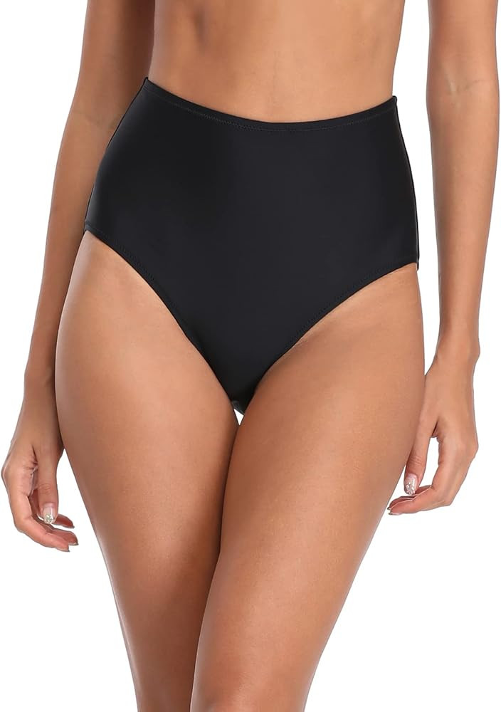 RELLECIGA Women's High Waisted Tummy Control Bikini Bottom | Amazon (CA)