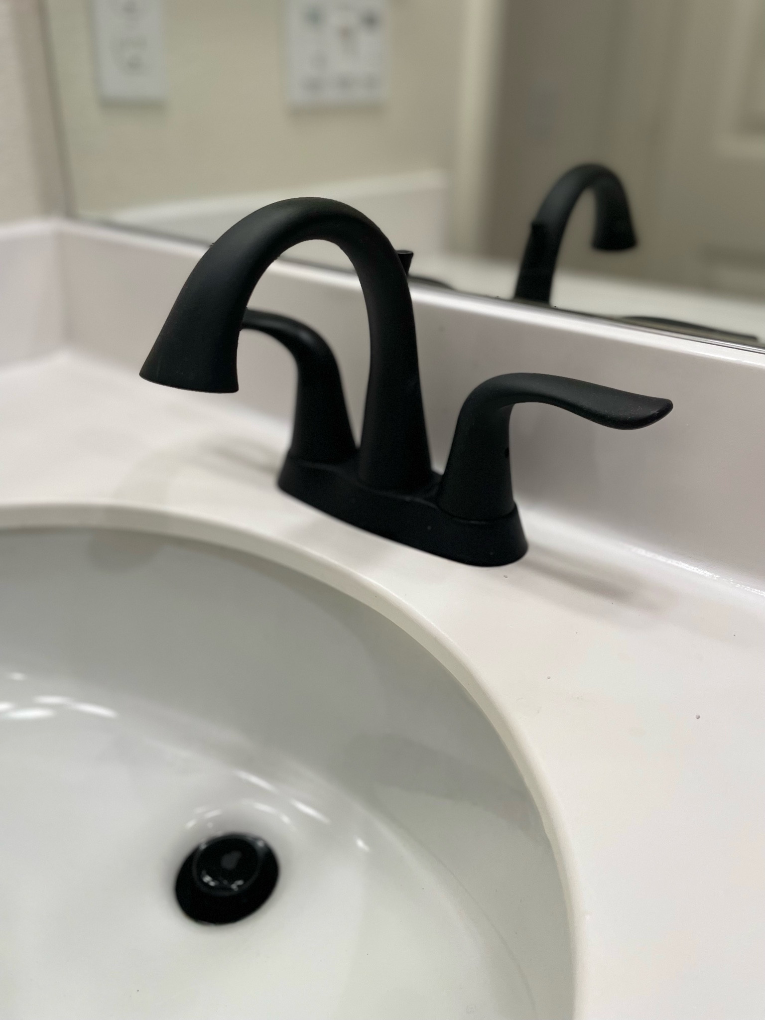Black faucet
Matte black furnishings 
Bathroom renovation 
Bathroom decor
Matte black bathroom 

#LTKsalealert #LTKhome #LTKstyletip