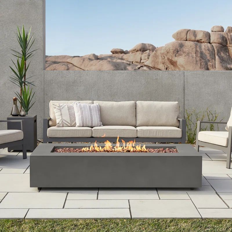 AEGEAN Propane / Natural Gas Outdoor Fire Pit Table | Wayfair North America