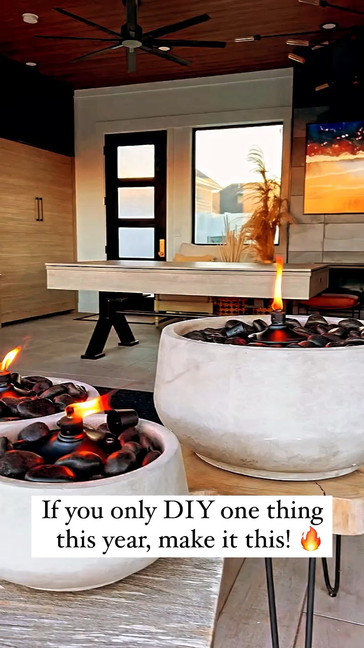 DIY fire bowls, create a beautiful atmosphere and super easy to make!  

#LTKhome #LTKVideo #LTKfamily