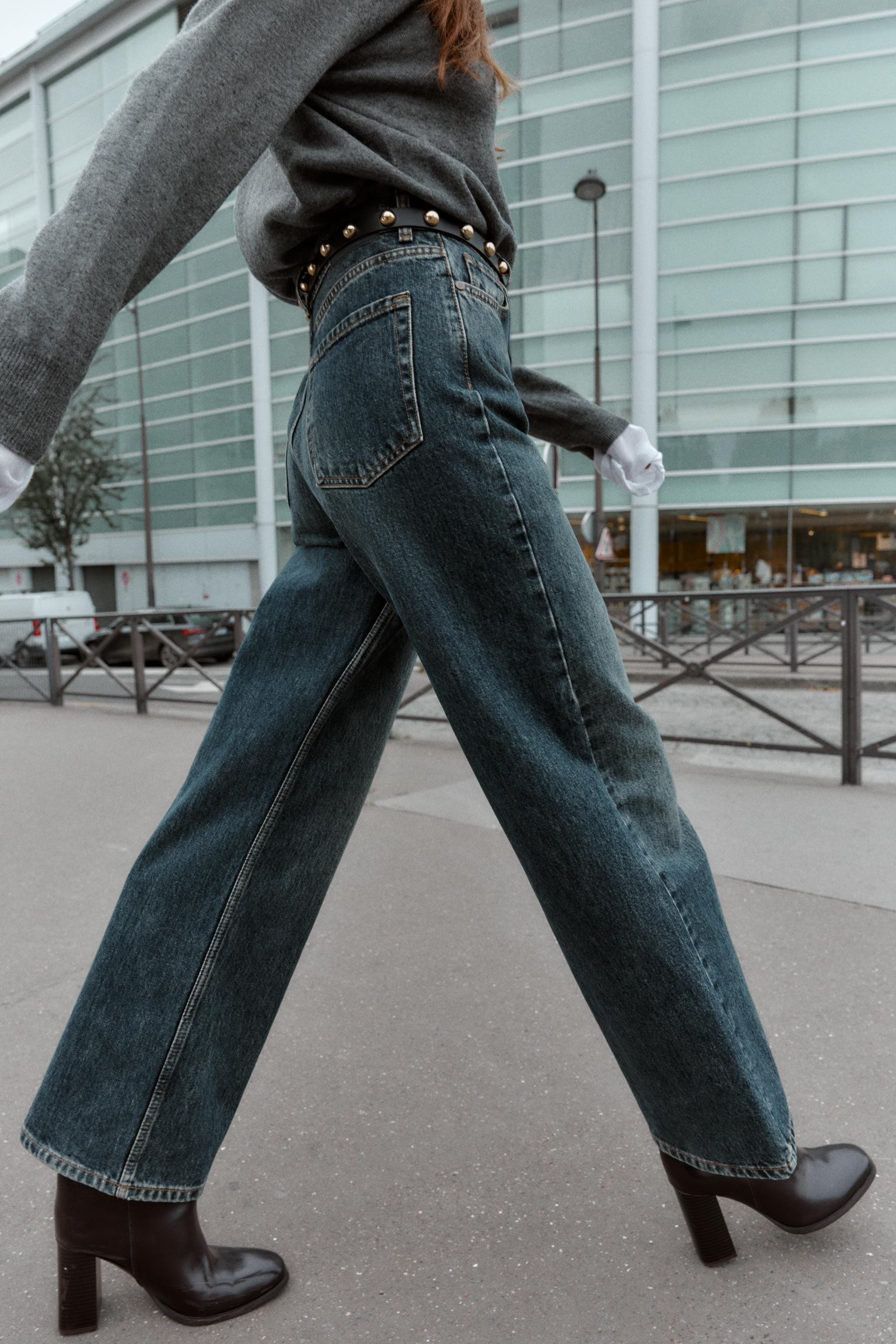 Z1975 HIGH WAIST STRAIGHT TAPERED JEANS WITH BELT | Zara US