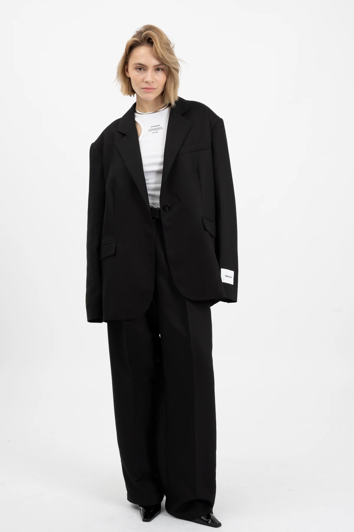 BOBBY Blazer Black | black palms