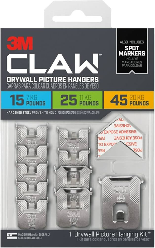 3M Claw Drywall Picture Hanger,Silver | Amazon (US)