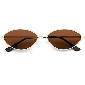 Retro Oval Sunglasses for Women Designer 2025 Womens Chic Sun Glasses Polarized 2025 Metal 90s AM... | Amazon (US)