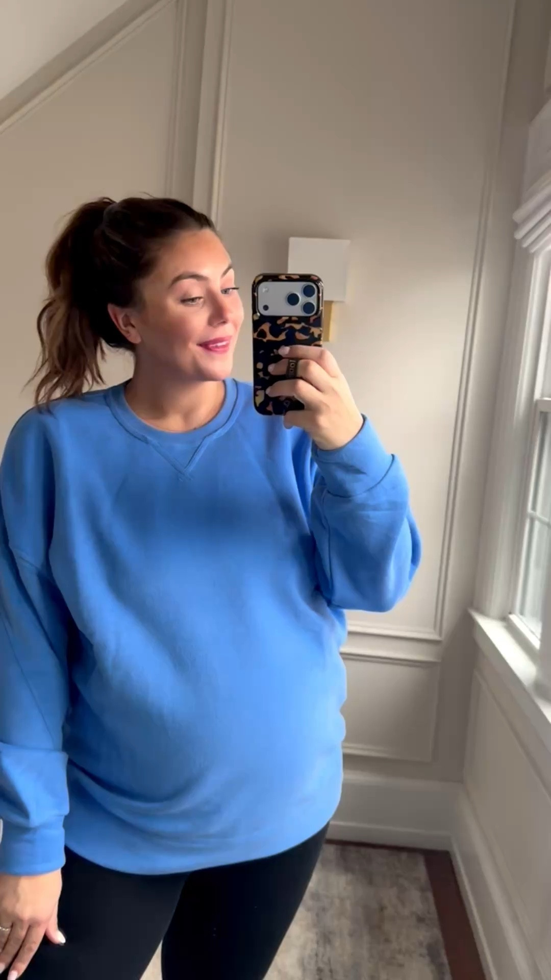 Wearing size 1X in sweatshirt & leggings - use CARALYN15 on your first order at @Spanx 

#LTKMidsize #LTKBump #LTKSpringSale