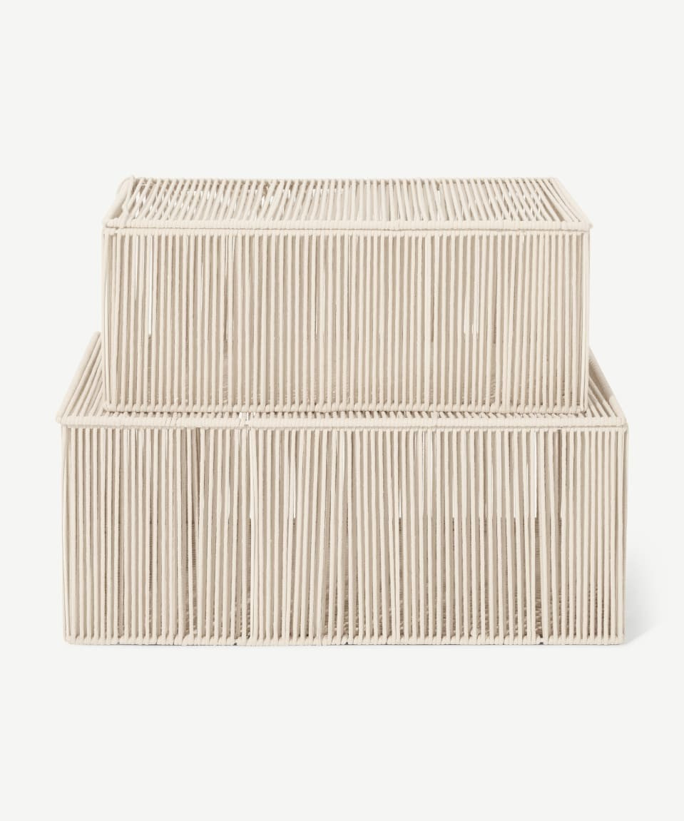 Holgate Set of 2 Trunks, Off-White Rope | Made.com UK