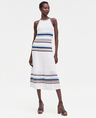 Women's Sleeveless Crochet Stripe Sweater Dress, Macy's Exclusive | Macy's