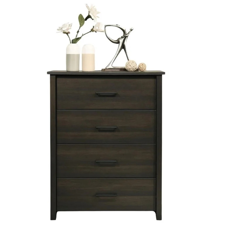 4 Drawers Chest Wood Storage Cabinet for Bedroom & Living Room | Walmart (US)