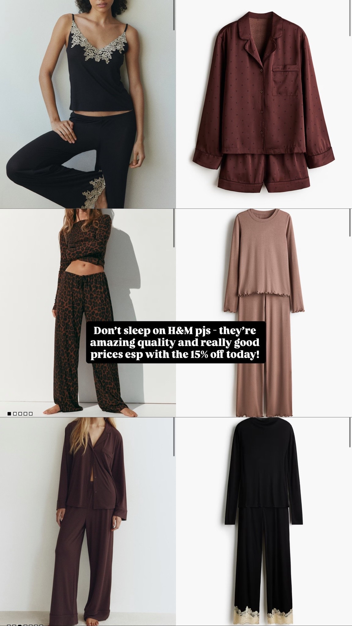 H&M pjs - 15% off today!