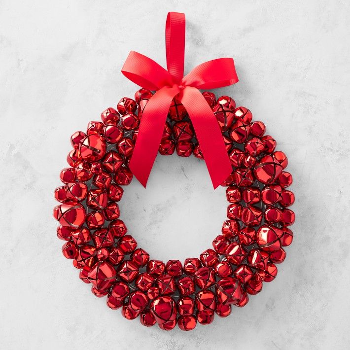Red Jingle Bell Wreath | Williams-Sonoma