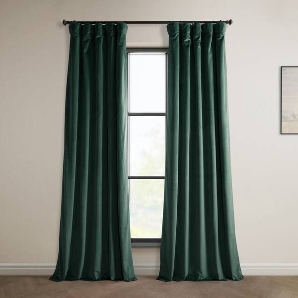 Exclusive Fabrics Heritage Plush Velvet Sing Curtain (1 Panel) - Overstock - 20255654 | Bed Bath & Beyond