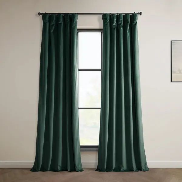 Exclusive Fabrics Heritage Plush Velvet Sing Curtain (1 Panel) - Overstock - 20255654 | Bed Bath & Beyond