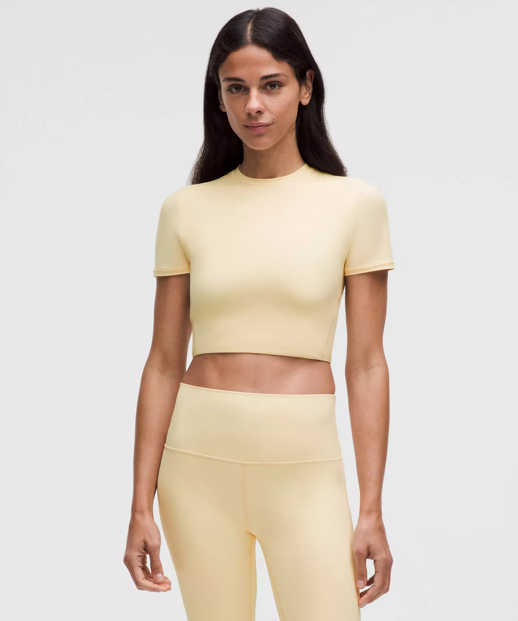 Wundermost Ultra-Soft Nulu Crewneck Cropped T-Shirt | Lululemon (US)