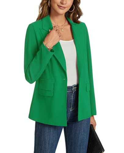 Blazers for Women Long Sleeve Notched Lapel Button Business Casual Blazer Work Office Blazers Jac... | Amazon (US)