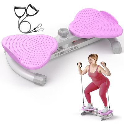 FEIERDUN Waist Twister Machine with Resistance Bands, Noiseless Ab Workout Board for Home Gym, Core Strengthening and Cardio, Purple Color | Target