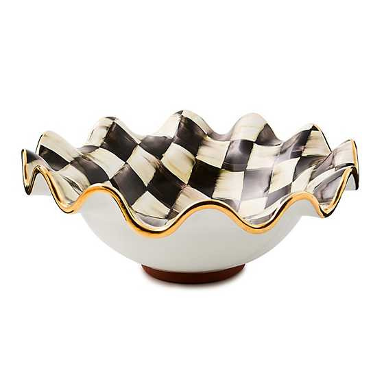 MacKenzie-Childs | Courtly Check Medium Fluted Serving Bowl | MacKenzie-Childs