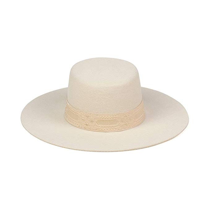 Lack of Color Women's The Sierra Gold Wide-Brimmed Wool Boater Hat | Amazon (US)