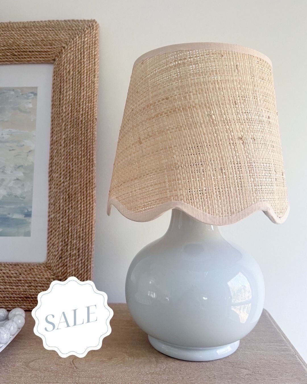 My blue lamp, with this adorable scalloped shade, is on sale! I also linked the white version, and several other lamps that are included in the sale!
------ 
coastal home decor, coastal decor, bedroom lamps, small lamps, blue lamps, coastal lamps, coastal style, nightstand lamps, rattan lamps, woven lamps, nursery lamps, coastal lighting, dresser lamps, lamps under $100, bedroom lamps, scalloped decor, scalloped lamps, coastal grandmillennial lamps, affordable lamps, living room lamps

#LTKHome #LTKSaleAlert