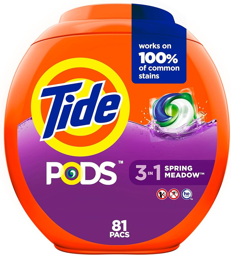 Tide PODS Laundry Detergent Soap Pods, Spring Meadow, 81 count | Amazon (US)