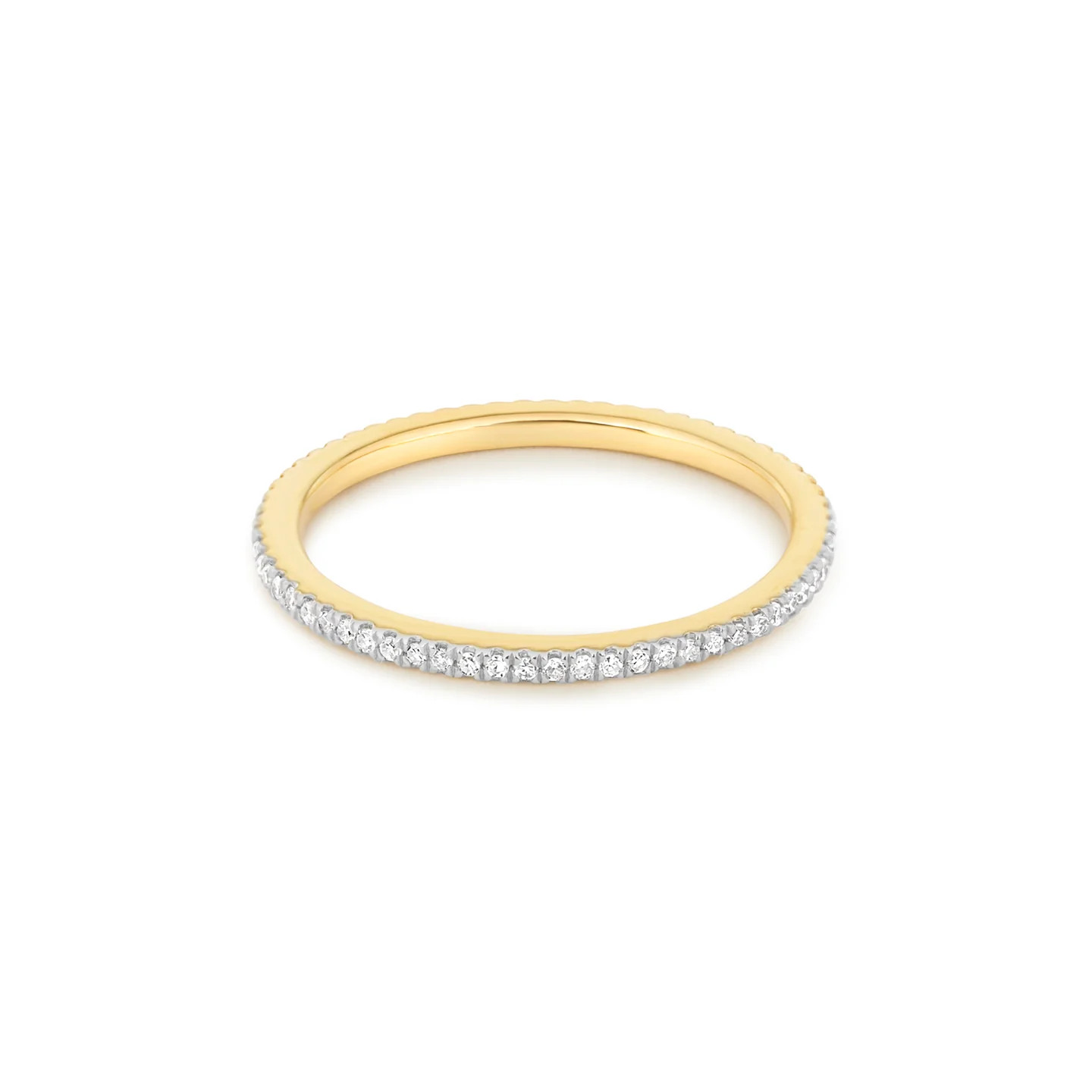 White Diamond Pave Eternity Band | STONE AND STRAND