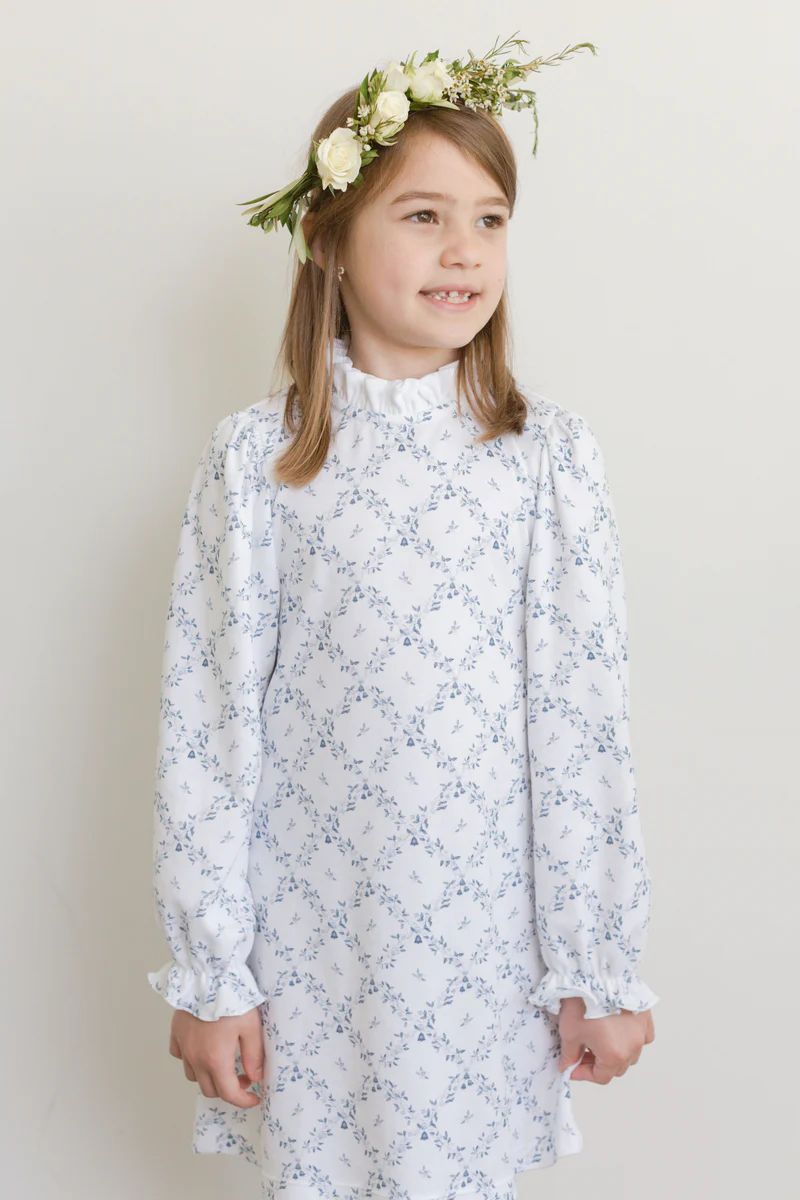 Yorkshire Dress in Berry Trellis | Sun House Children's