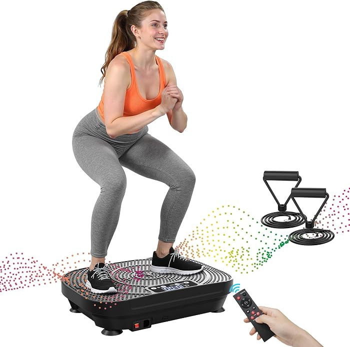 Vibration Plate Fitness Platform Exercise Machine Vibrating Shaking Full Body Shaker Workout Vibr... | Amazon (US)