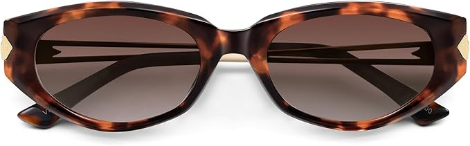 VANLINKER Polarized Trendy Fashion Small Oval Cat Eye Sunglasses for Women 2025 Retro Vintage Sha... | Amazon (US)