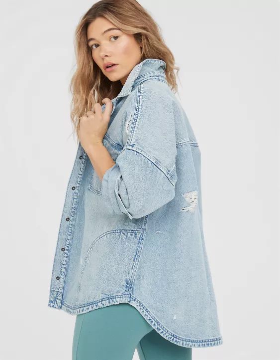 OFFLINE By Aerie Denim Shacket | American Eagle Outfitters (US & CA)