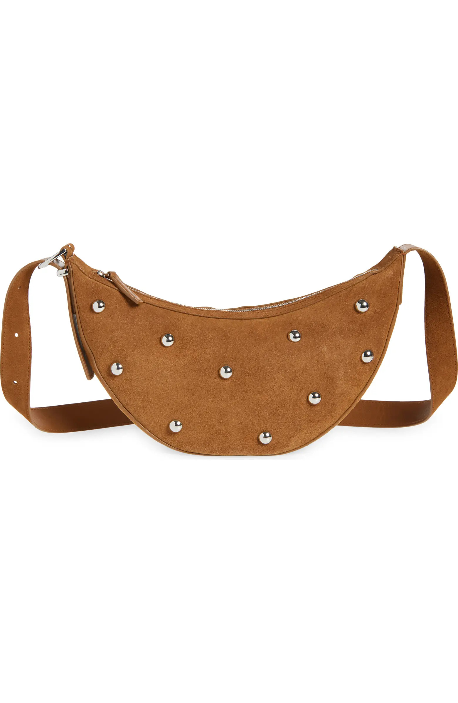 Madewell Studded Crescent Suede Sling Bag | Nordstromrack | Nordstrom Rack