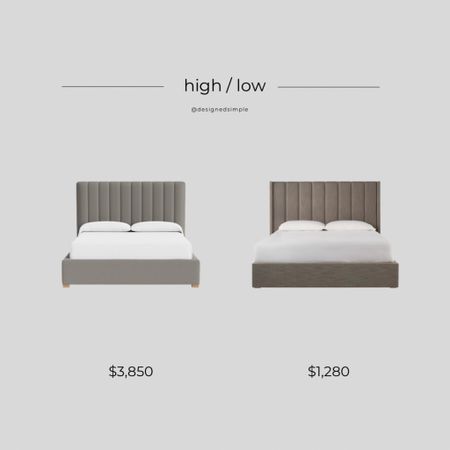 High low, get the look, splurge or save, McGee and co dupe, McGee and Co Hoffman bed, upholstered bed, channel headboard

#LTKFind #LTKstyletip #LTKhome