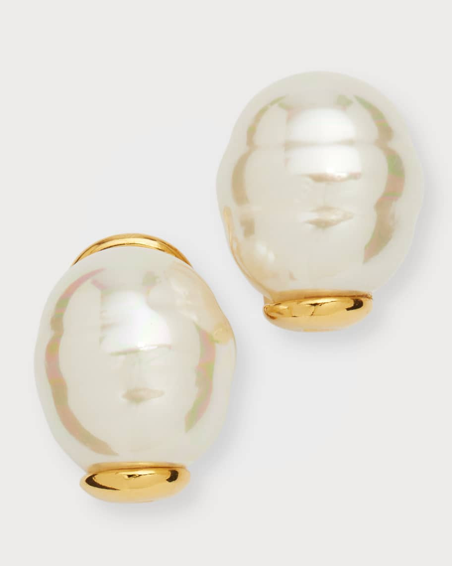 Agora Pearl Omega Earrings | Neiman Marcus