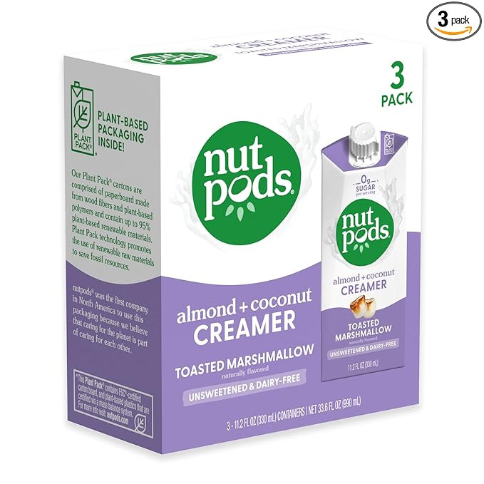 nutpods Toasted Marshmallow Coffee Creamer - Unsweetened Non Dairy Creamer Made from Almonds and ... | Amazon (US)