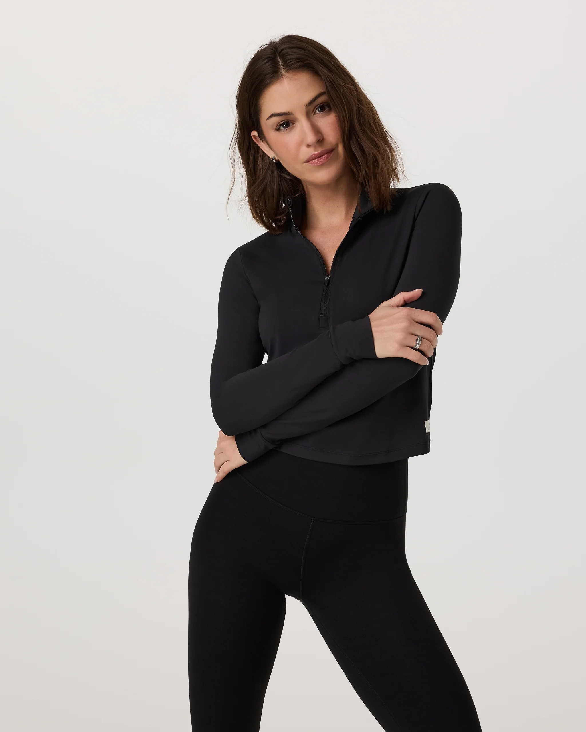 Studio Half Zip | Women's Black Workout Jacket | Vuori | Vuori Clothing (US & Canada)