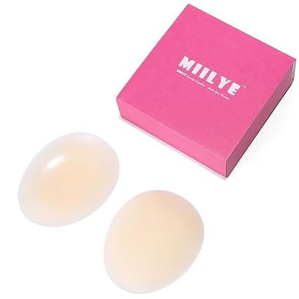 Non Adhesive Nipple Covers for Women Reusable Self-adhesive Silicone Pasties by MIILYE | Amazon (US)